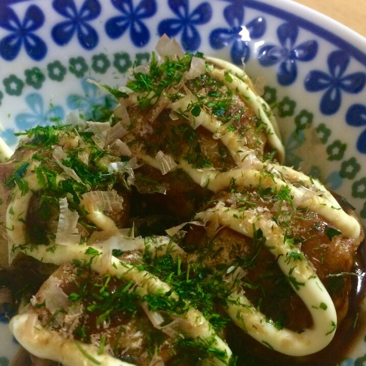 たこ焼き粉無し!小麦粉でたこ焼き♪